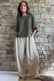 Lindin Linen Blend Dart Barrel Pant Washed Sandstone